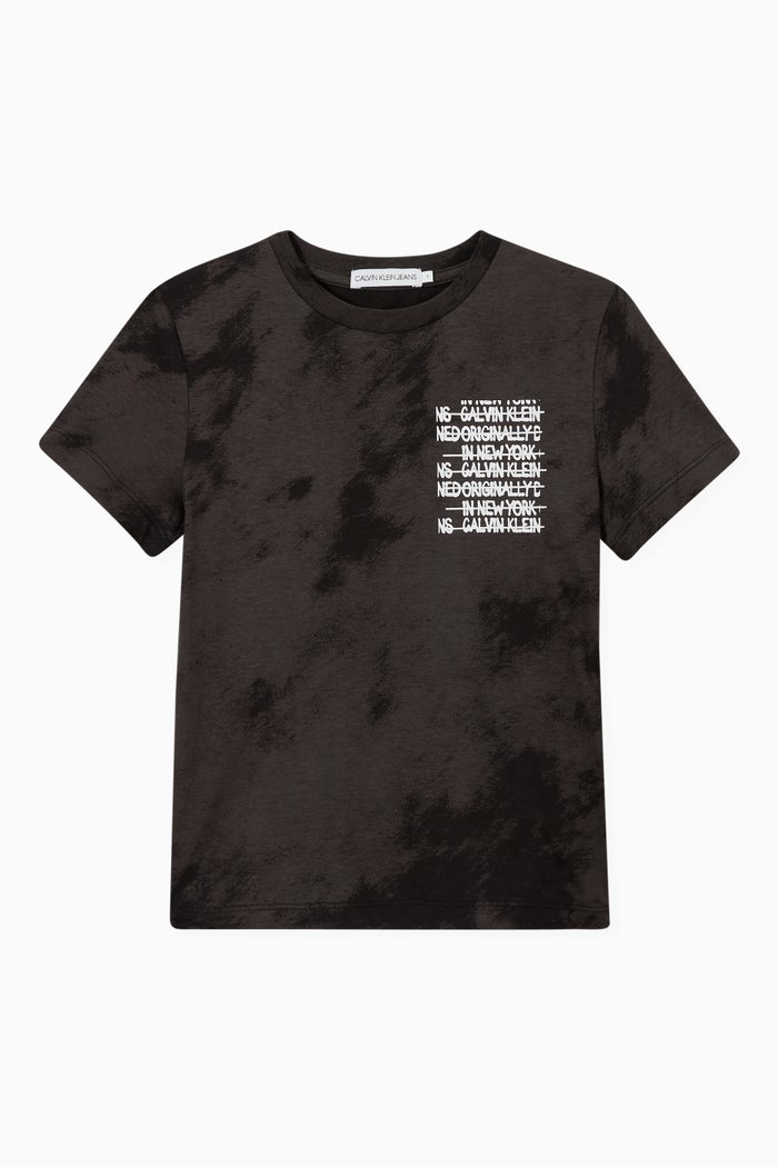 

Tie Dye Graffiti T-shirt in Jersey, Grey