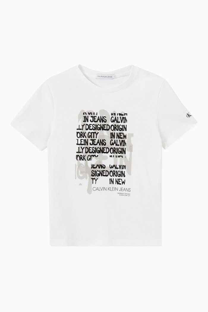 

Graffiti Logo T-shirt in Jersey, White