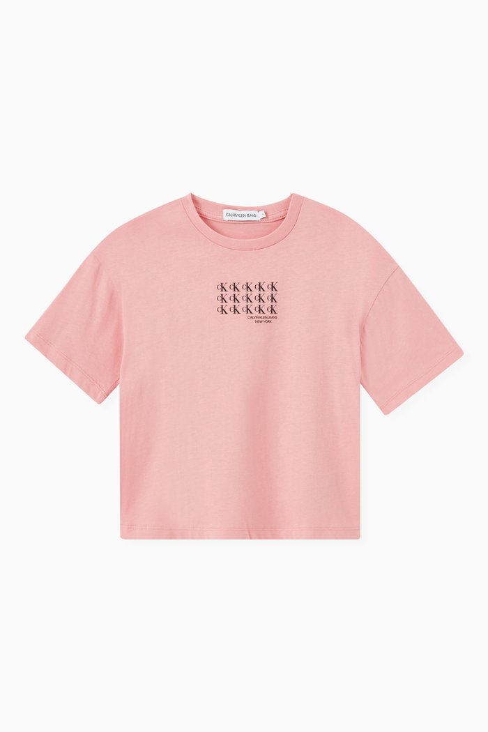 

Logo T-shirt in Jersey, Pink