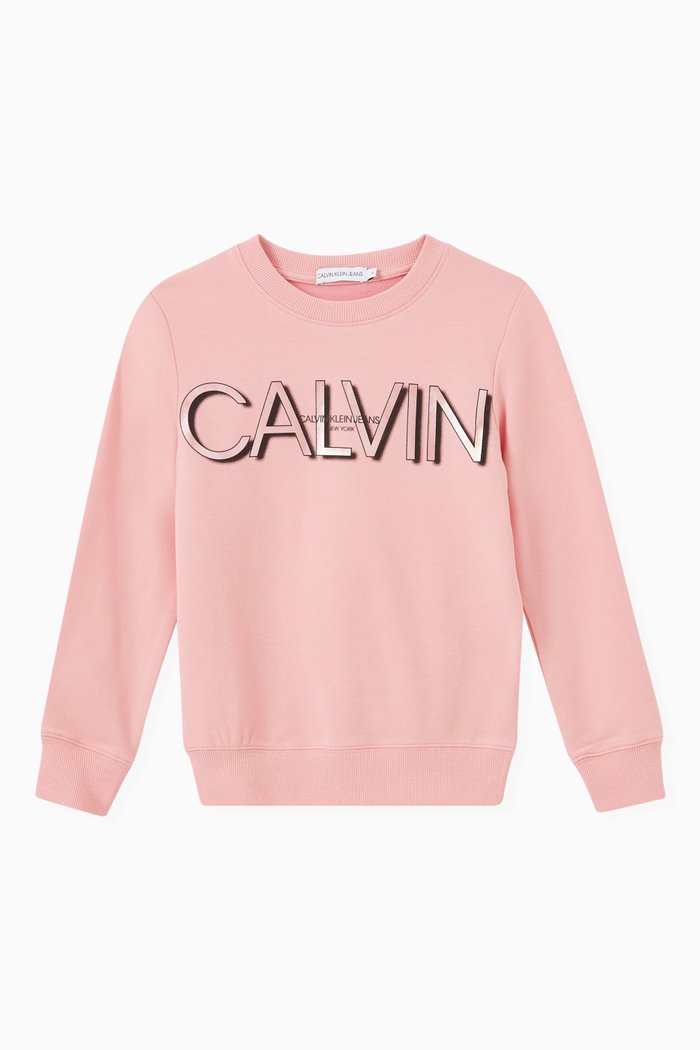 

Logo Sweatshirt in Blend Fleece, Pink