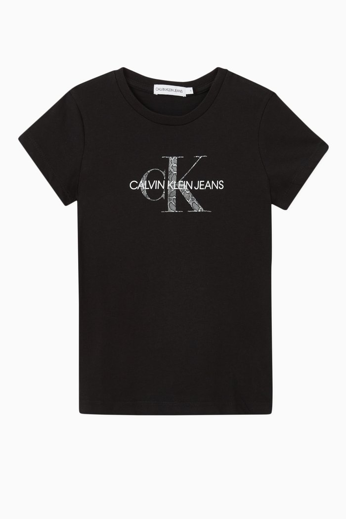 

Slim Logo T-shirt in Organic Jersey, Black