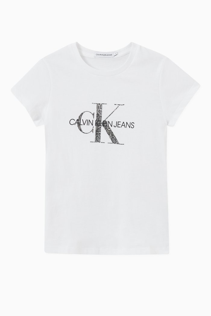 

Slim Logo T-shirt in Organic Jersey, White