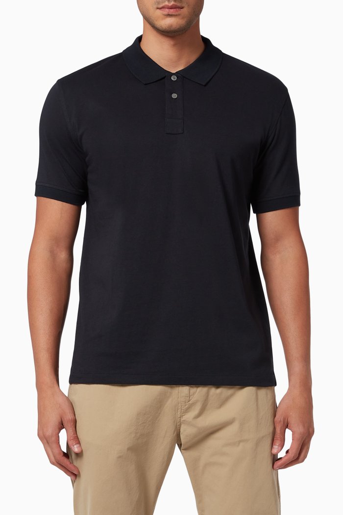 

Slim-Fit Polo Shirt in Organic Cotton Piqué, Blue