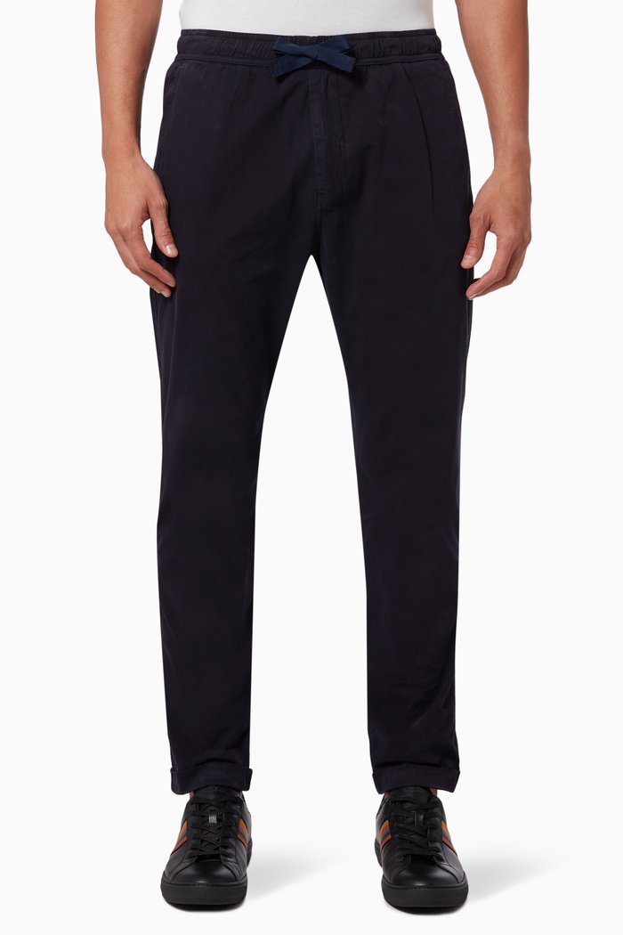 

Pants in Stretch Cotton Twill, Blue