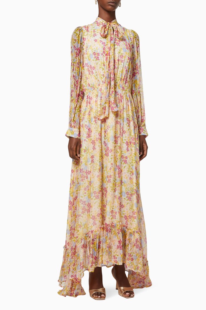 

Grace Maxi Dress in Chiffon, Pink