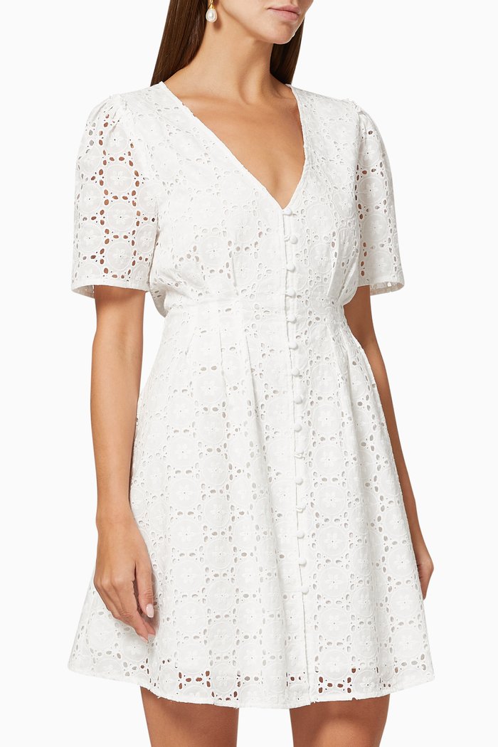 

Eliza Mini Dress in Cotton, Neutral