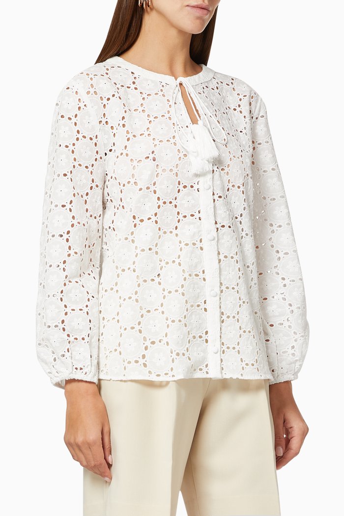 

Eliza Blouse in Cotton, Neutral
