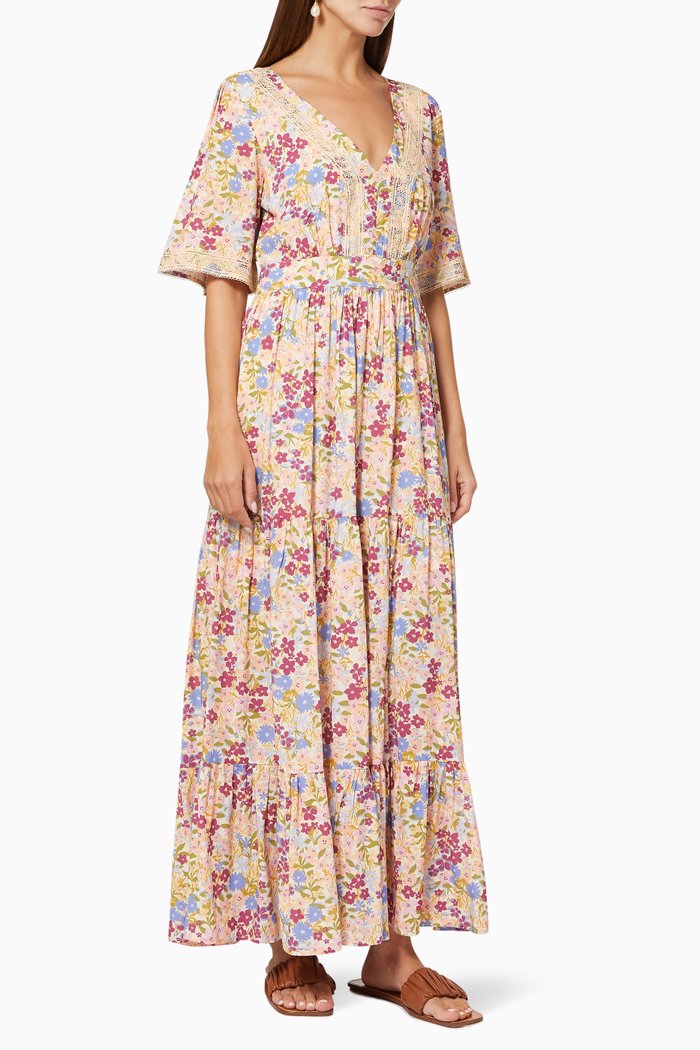 

Mia Maxi Dress in Viscose, Pink