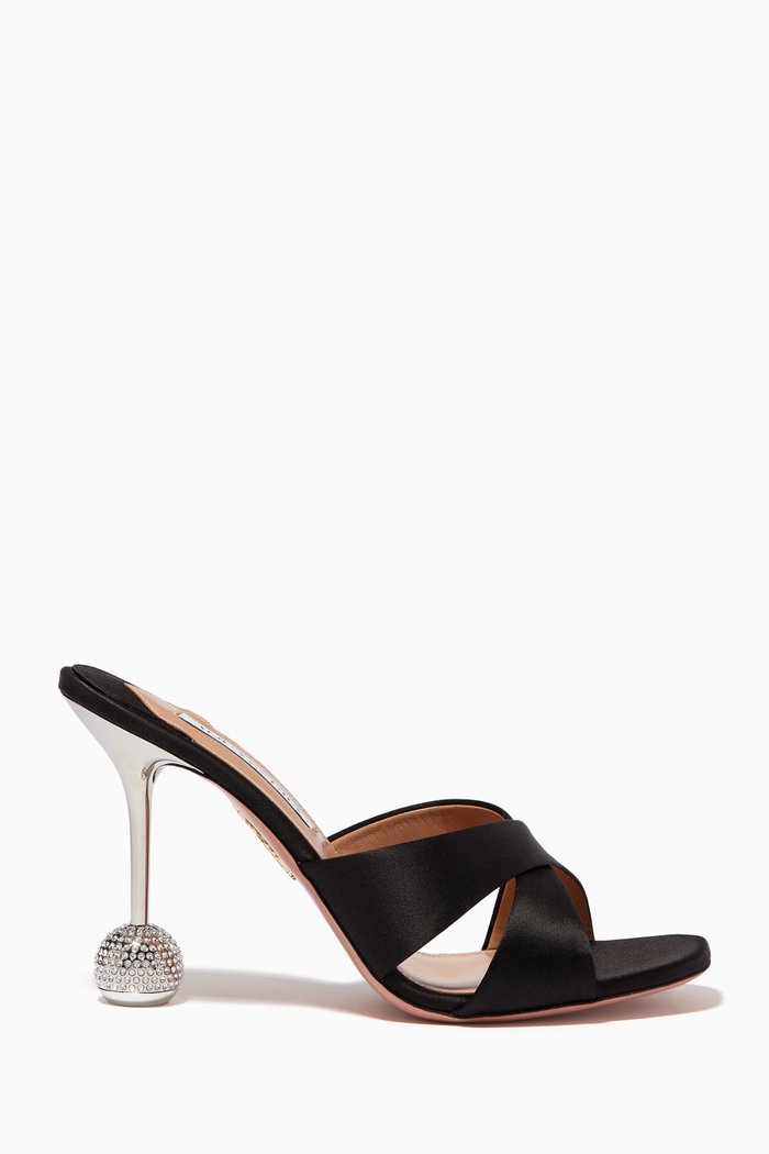 

Yes Darling Mules 95 in Satin, Black