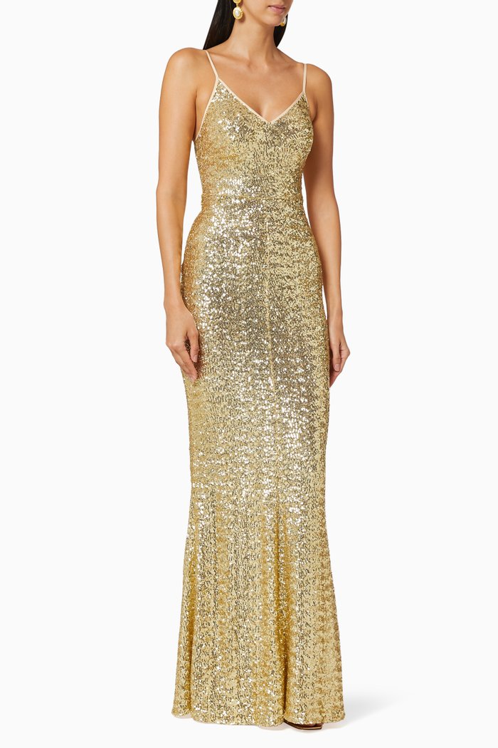 

Mermaid Dress in Sequins, Gold