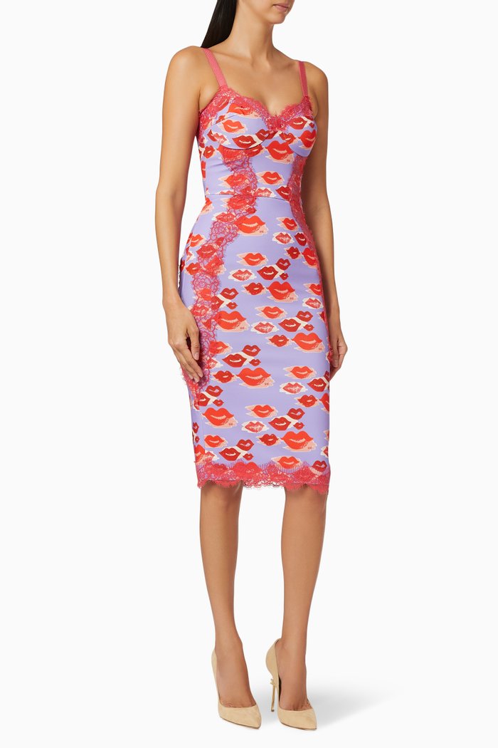 

Sheath Dress in Lip Stretch Fabric, Purple