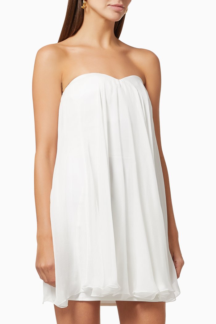 

Mini Dress in Voile, White