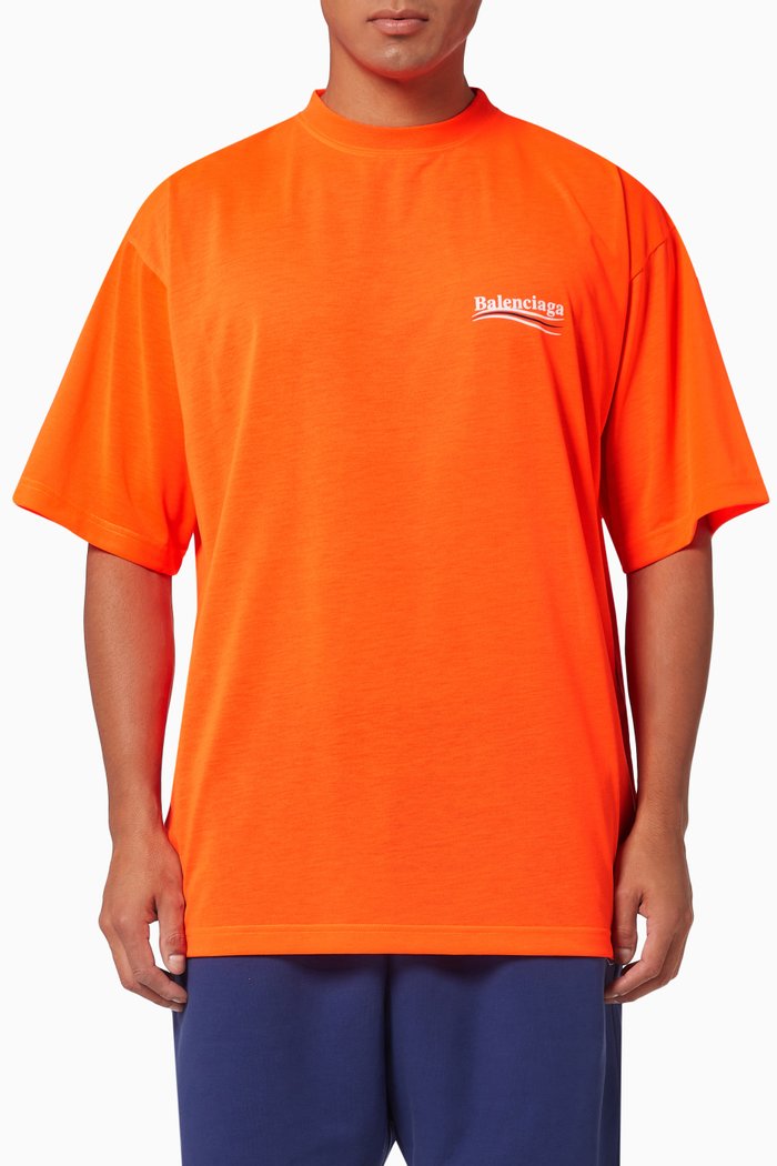 

Political Campaign Large Fit T-Shirt in Vintage Jersey, Orange