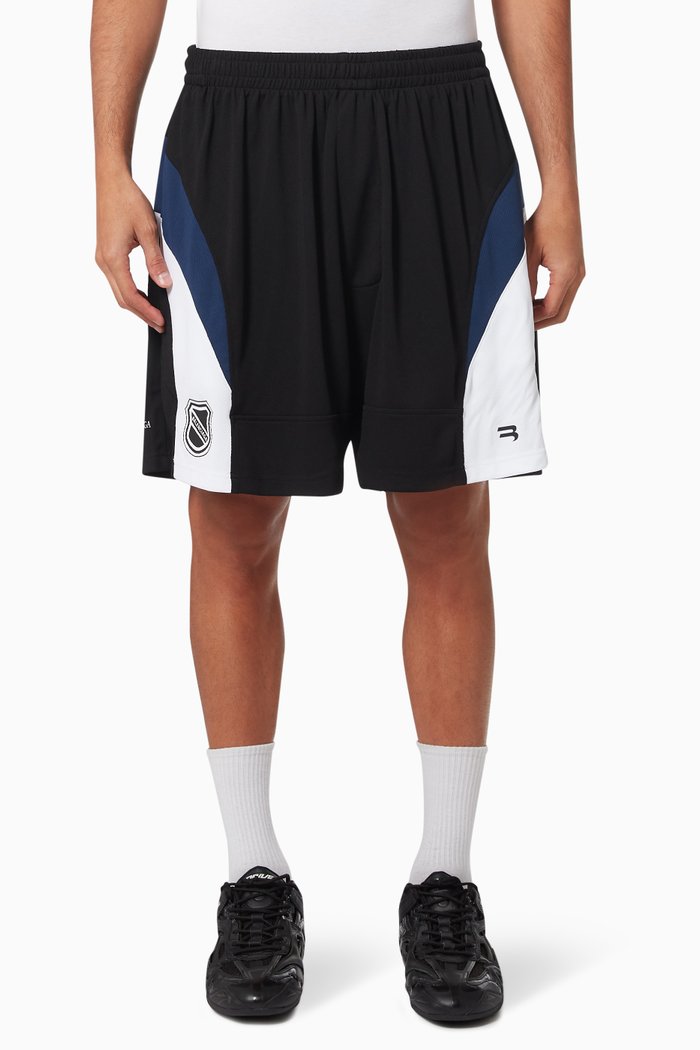 

Hockey Shorts in Sporty Mesh Jersey, Black