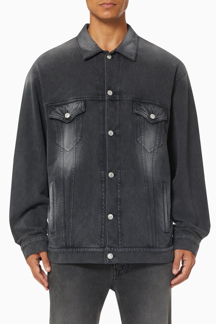 

Tromp L'oeil Jacket in Denim Jersey, Black