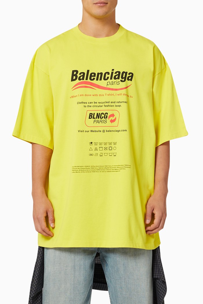 

Dry Cleaning Large Fit T-shirt in Organic Vintage Jersey, Yellow