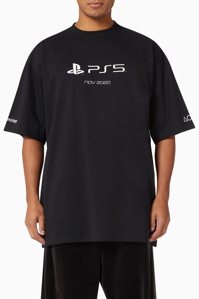 

Playstation Boxy T-shirt in Vintage Jersey, Black