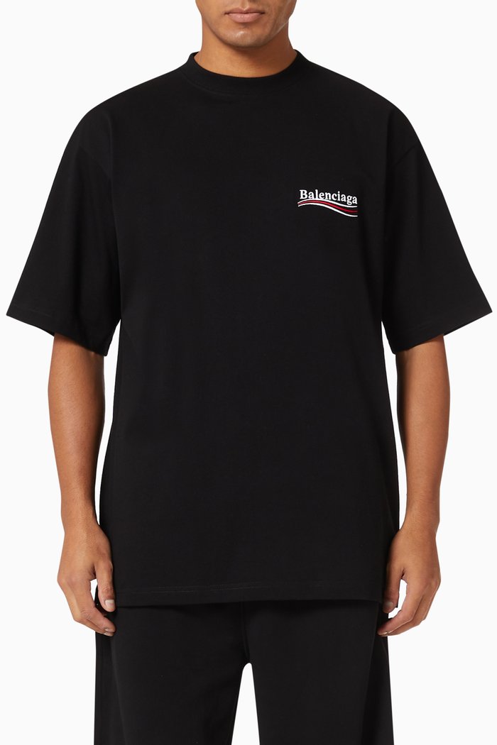 

Political Campaign T-shirt in Vintage Jersey, Black