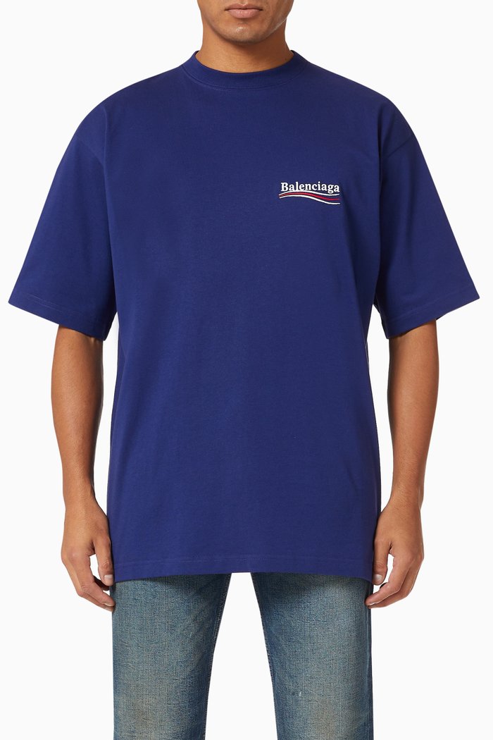 

Political Campaign T-shirt in Vintage Jersey, Blue