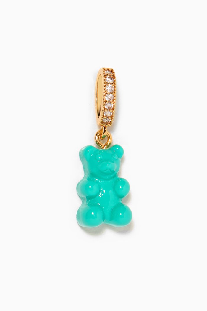 

Nostalgia Bear Pendant in 18kt Gold Plating & Resin, Blue