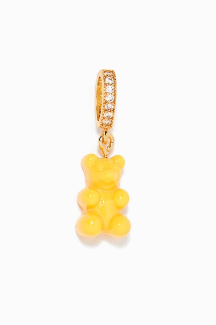 Nostalgia Bear Pendant in 18kt Gold Plating & Resin, Yellow