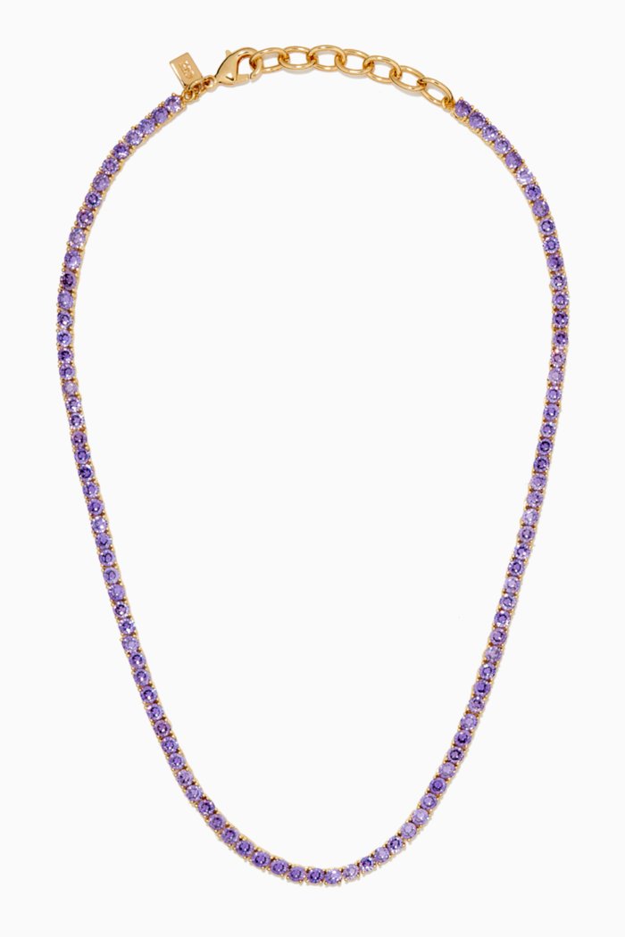

Serena Necklace in 18kt Gold Plating, Purple
