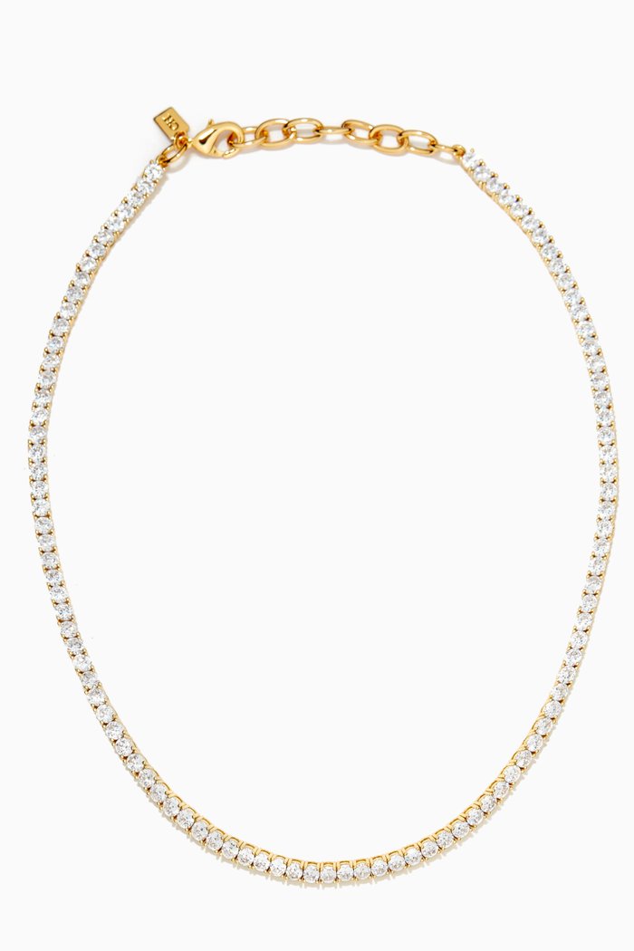 

Serena Necklace in 18kt Gold Plating, White