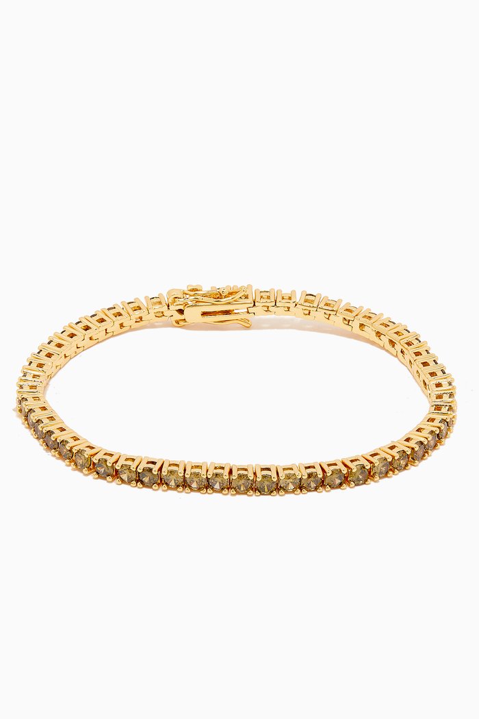 

Serena Bracelet in 18kt Gold Plating, Green