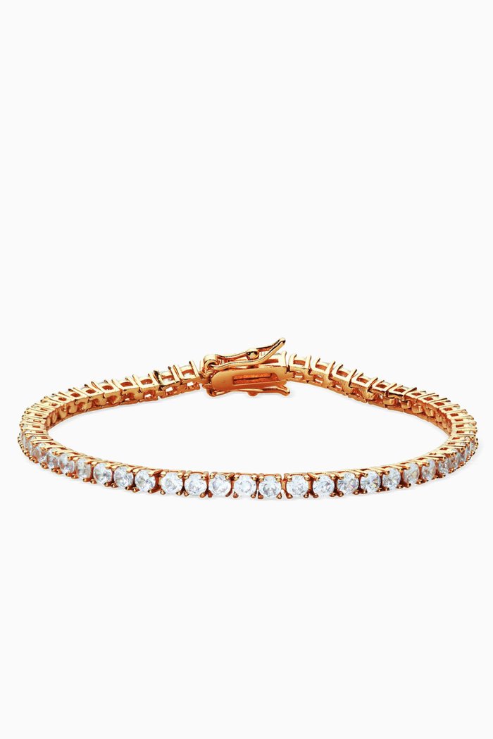 

Serena Bracelet in 18kt Gold Plating, White
