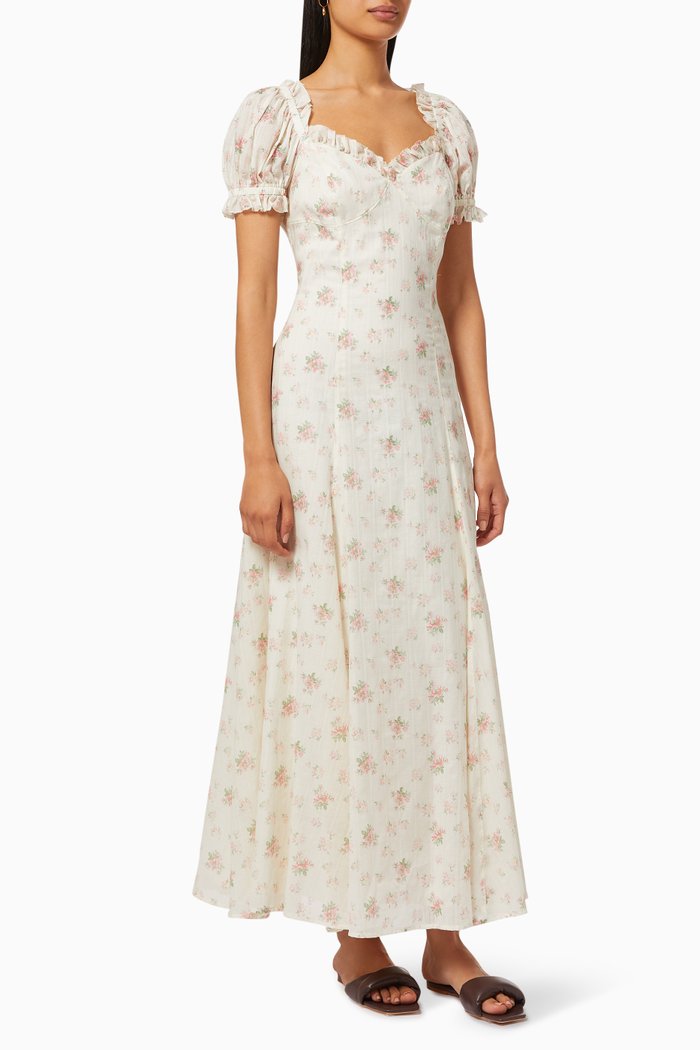 

Floral Dress in Cotton, Pink