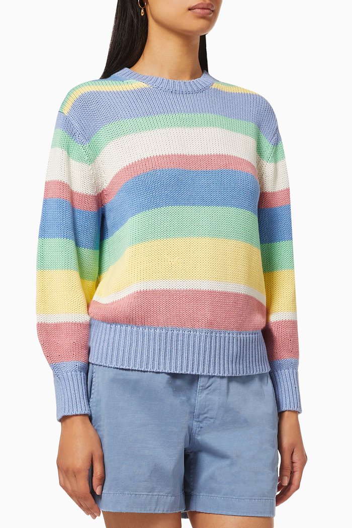 

Striped Sweater in Cotton, Multicolour