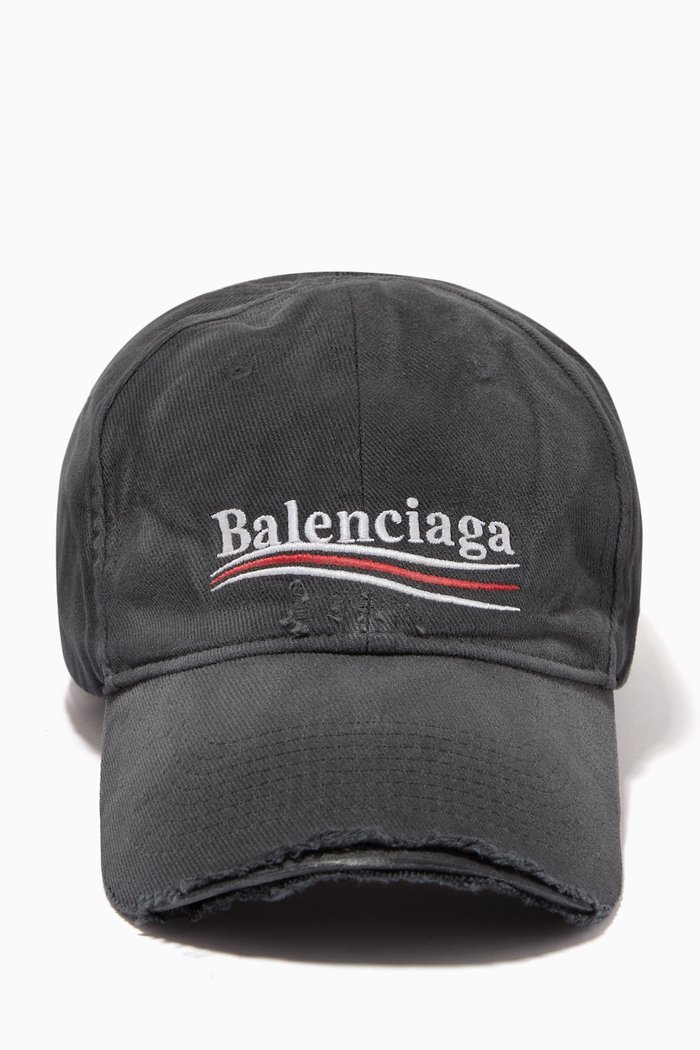Political Campaign Destroyed Cap in Cotton, Black