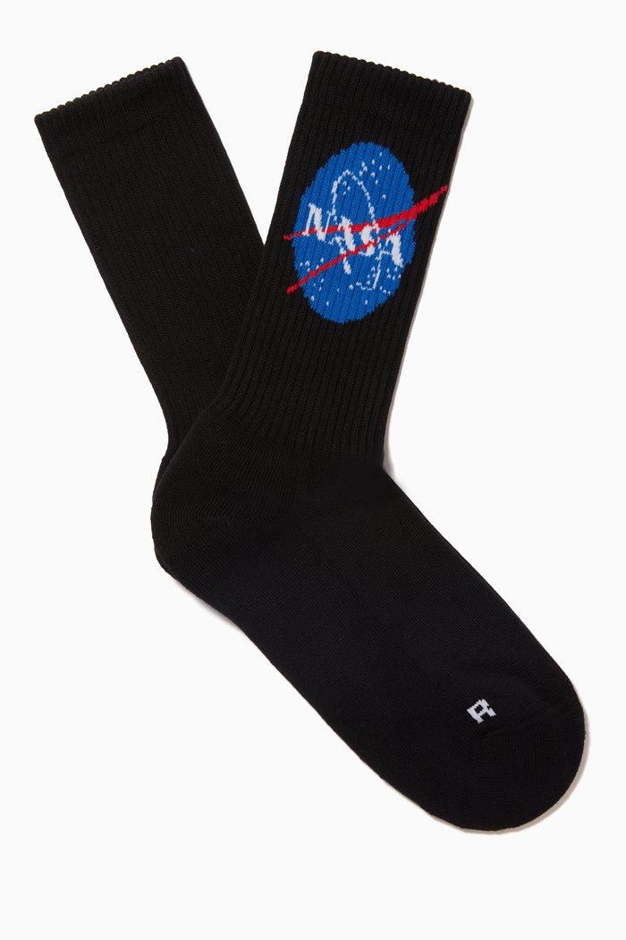 

Space Socks in Sponge Knit, Black