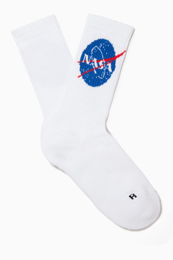 

Space Socks in Sponge Knit, White