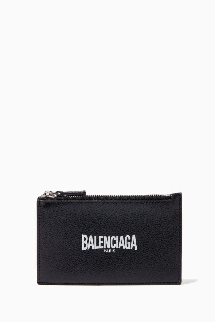 

Cash Teen Skate Long Coin & Card Holder in Grained Calfskin, Black