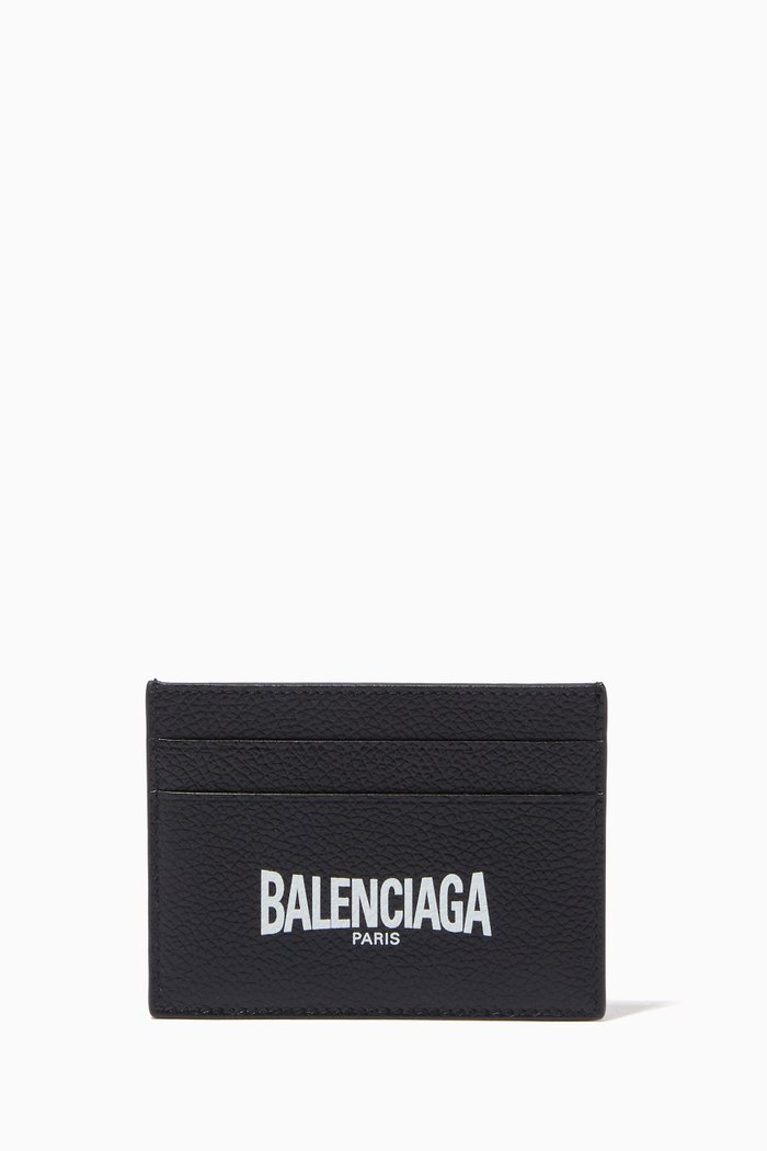 Cash Teen Skate Cardholder in Grained Calfskin, Black