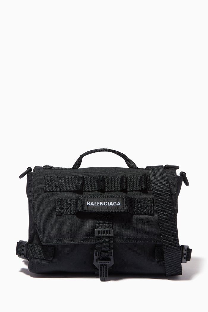 

Army Messenger Bag in Recycled Nylon, Black
