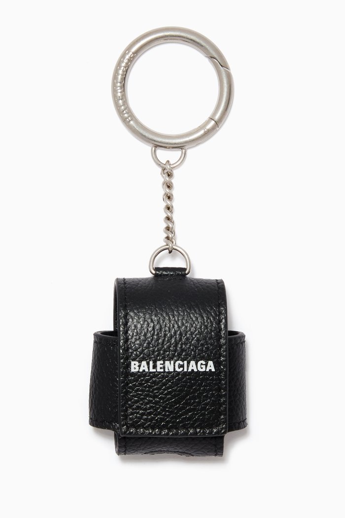 

Cash EarPods Holder in Grained Calfskin, Black