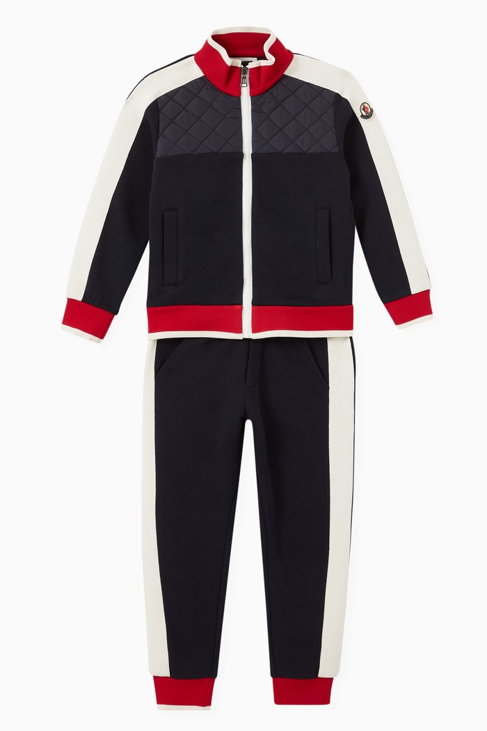

Colour Blocked Tracksuit in Jersey, Blue