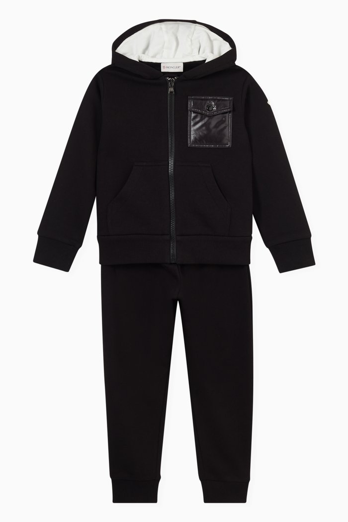 

Logo Embroidered Tracksuit in Cotton, Black