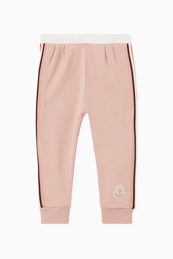 

Side Stripe Badge Sweatpants in Cotton, Neutral