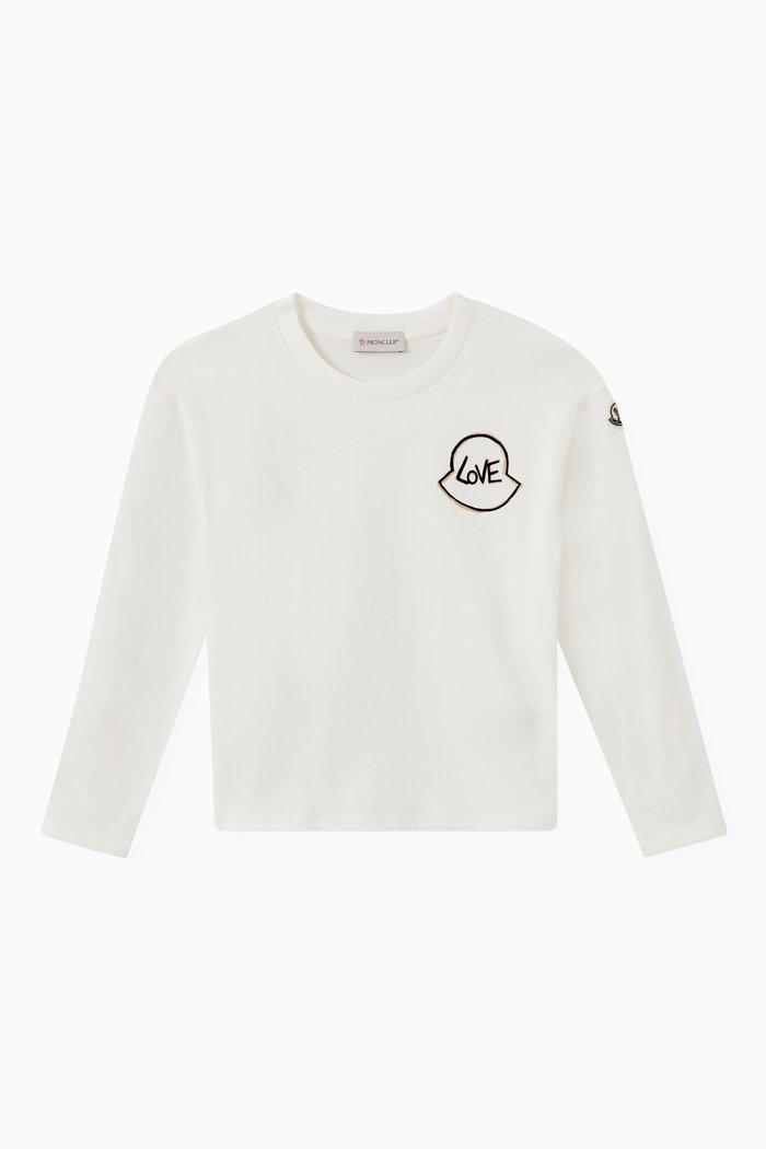 

Love Print T-shirt in Cotton, Neutral