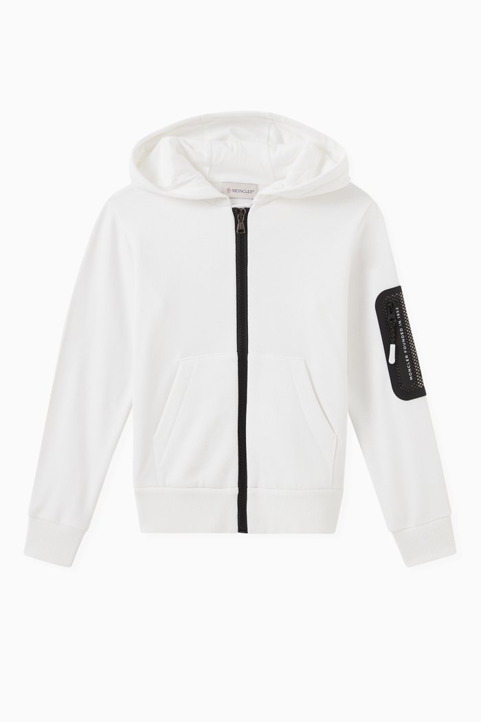 

Hooded Sweatshirt in Cotton Jersey, White