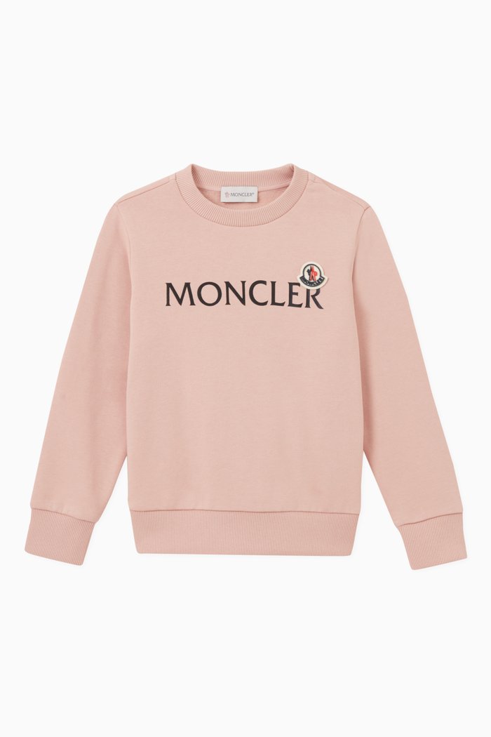 

Logo Badge Sweatshirt in Jersey, Pink