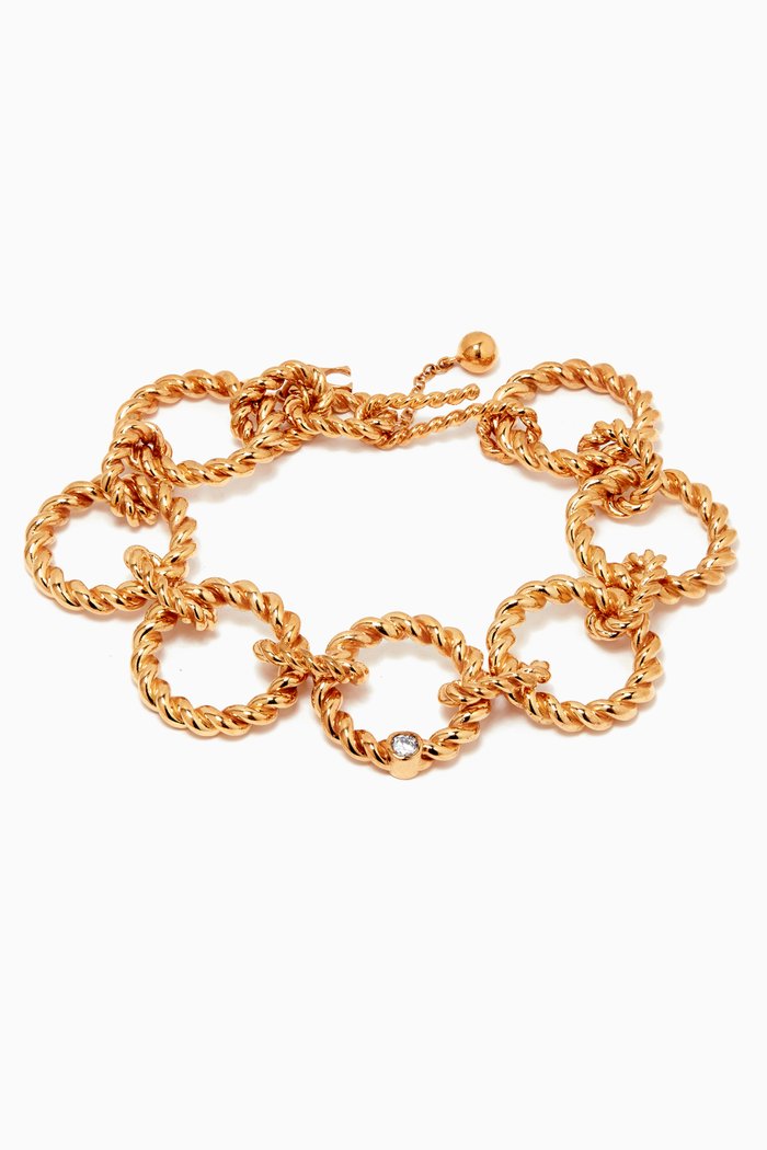 

Modern Vintage Hoop Bracelet in 18kt Gold Plating