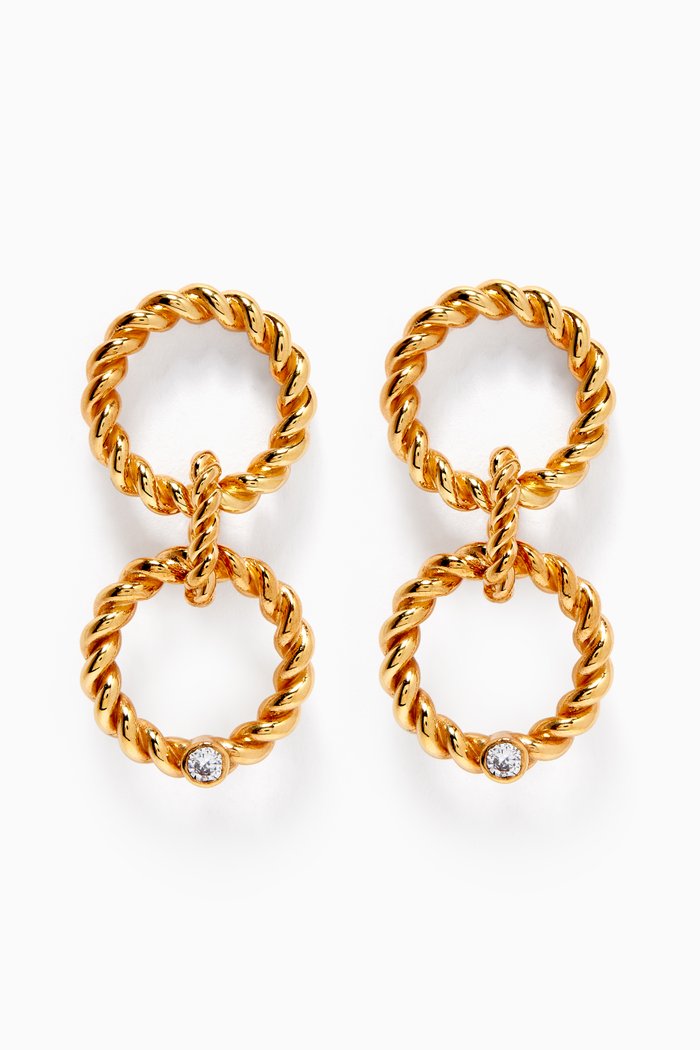 

Twisted Wire Earrings in 18kt Gold-Plating