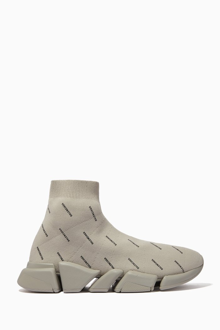 

Speed 2.0 Sneakers in Allover Logo Recycled Knit, Grey
