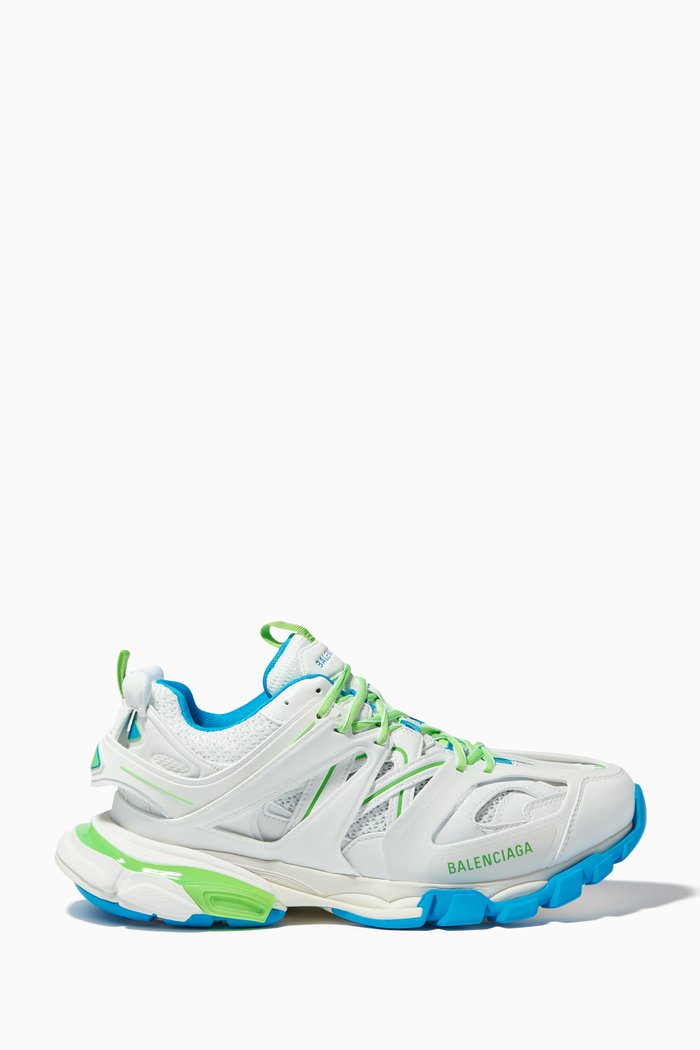 

Track Sneakers in Mesh & Nylon, White