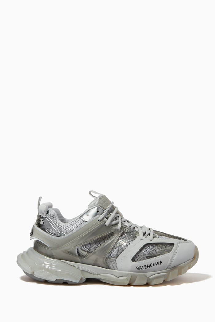 

Track Clear Sole Sneakers in Mesh & Nylon, Grey