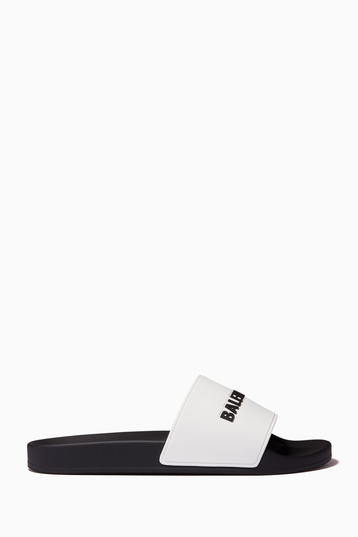 

Logo Pool Slides in Rubber, Black